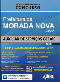 pdf .Aux. de Servios Gerais - Prefeitura Morada Nova apostila 2021 --- DIGITAL/PDF ---