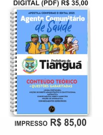 Pdf Apostila preparatria Prefeitura de Tiangu Agente Comunitrio. de Sade digital aps edital 