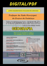 PDF GEOGRAFIA - apostila Professor Efetivo de Fortaleza - Teoria esquematizada e questes de provas IMPARH - Digital/pdf 2022