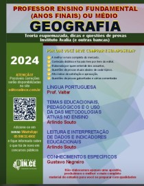 PDF Geografia - Professor ensino fundamental (Mdio) Apostila SEDUC 2024 DIGITAL 