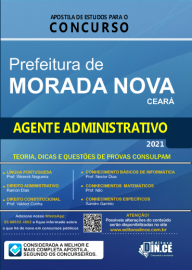 .Agente administrativo Prefeitura Morada Nova apostila 2021 impressa