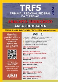 Analista judicirio (rea judiciria) apostila TRF5 - Teoria e questes IBFC 2024