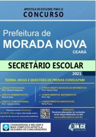 pdf  .Secretrio Escolar - Prefeitura Morada Nova apostila 2021 --- DIGITAL/PDF ---