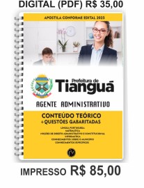 Pdf  Apostila preparatria Prefeitura de Tiangu .  Agente Administrativo digital  aps edital 