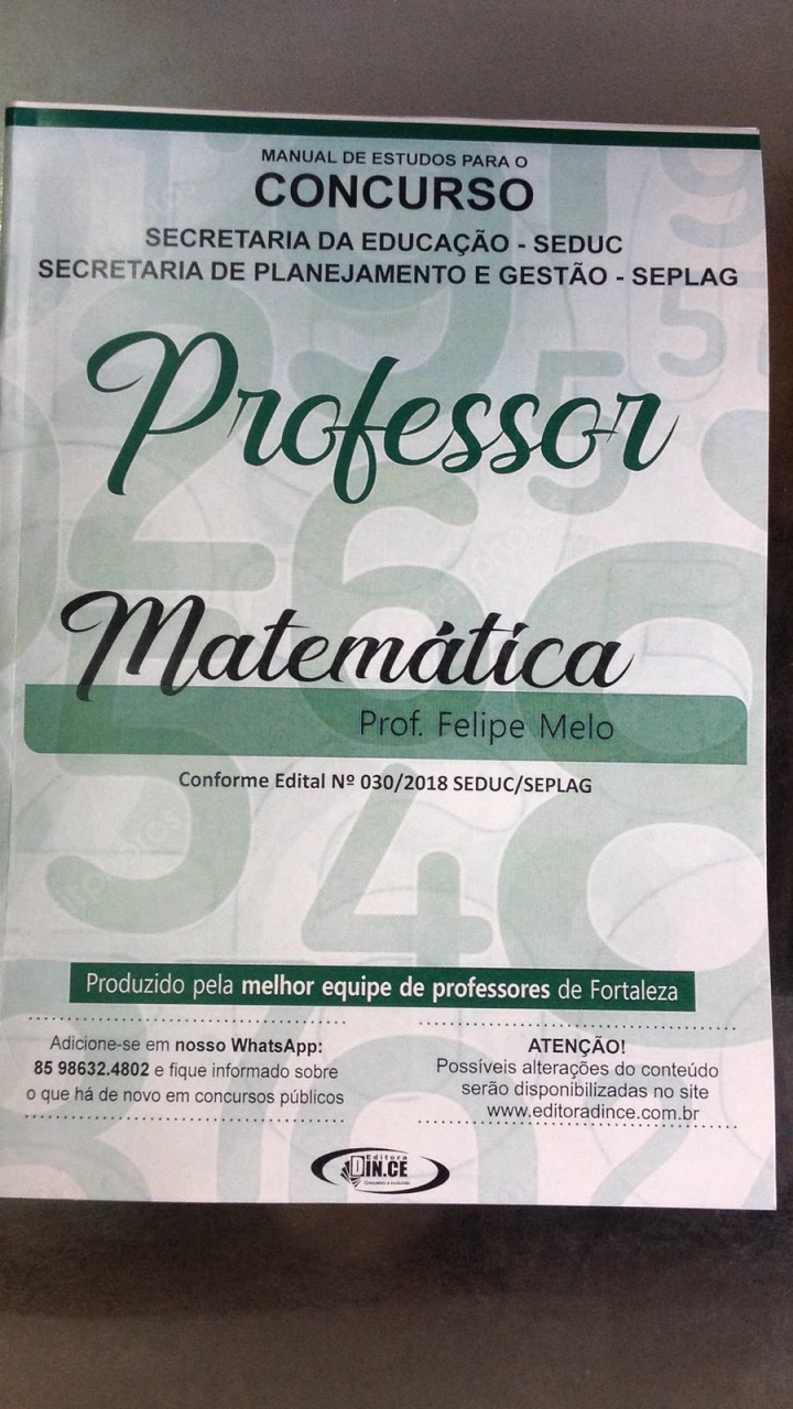 CONCURSO - CONTEÚDOS DE MATEMÁTICA BÁSICA PARA CONCURSO 