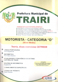 PREFEITURA DE TRAIRI-MOTORISTA - CATEGORIA D /2016