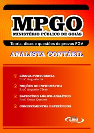 Analista Contbil - Apostila MPGO - Teoria e questes FGV 2022 - impressa