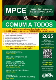 Comum todos (Tcnico e analista) apostila MPCE - Teoria esquematizada e questes CESPE 2025