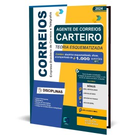 Apostila CORREIOS 2024  Agente de Correio s  Carteiro.   Editora elaborar 