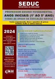 PDF Professor ensino fundamental - Anos iniciais(1 ao 5 ano) Todas as reas da educao bsica -apostila Professor SEDUC 2024  DIGITAL 