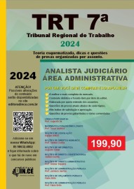 Analista Judicirio - rea Administrativa - apostila TRTCE 2024