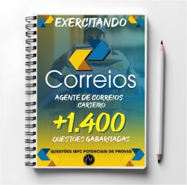 + 1400 questes gabaritadas para Agente do Correios - Carteiro  2024