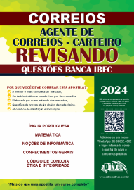 EVISANDO QUESTES IBFC 2024  ( SOQUESTOES ) Agente de Correios-Carteiro