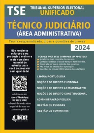 pdf Tcnico Judicirio (rea Administrativa) apostila TSE Unificado - Teoria, dias e questes de provas CESPE 2024 digital 