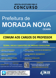 .Comum a todos os cargos de PROFESSOR - apostilas Prefeitura Morada Nova 2021 impressa