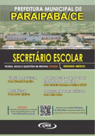 .SECRETRIO ESCOLAR - Apostila prefeitura de Paraipaba - Teoria e questes CETREDE - 2021- DigitalPDF
