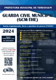 Guarda Civil Municipal de Teresina apostila GCMT esquematizada funatec 2024