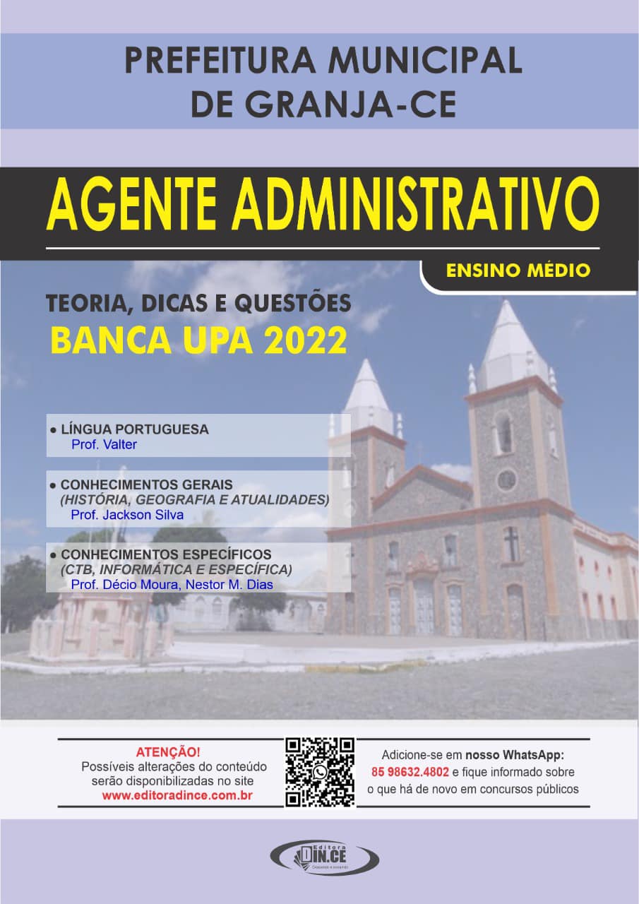 .Agente Administrativo Apostila Prefeitura De Granja-Ce - Teoria E ...