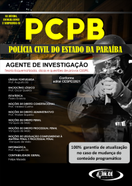 Agente de Investigao Apostila polcia civil Paraiba PCCPA teoria e questes CESPE 2021 -Impressa
