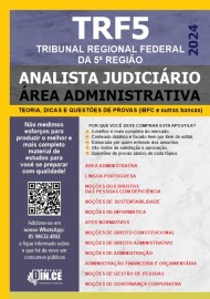 Analista Judicirio (rea Administrativa) apostila TRF5 - Teoria e questes - 2024