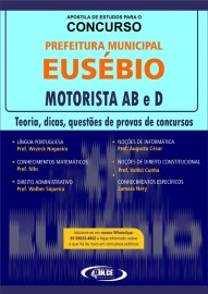 ..Motorista AB e D - Apostila Prefeitura de Eusbio - 2020 - Impresso