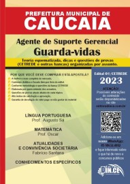  Guarda-Vidas - Agente de Suporte em Educao - Prefeitura de Caucaia (PMC) Teoria e questes 2023 Impresso