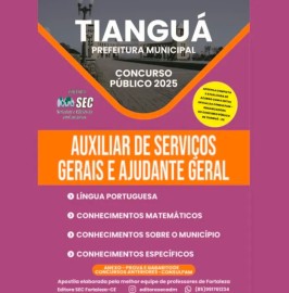 Tiangu: Auxiliar de servios gerais  editora Sec 