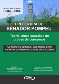 Apostila Auxiliar de Servios Gerais - Prefeitura de Senador Pompeu 2019 - Impresso