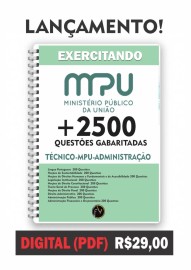 Pdf + 2.500 questes gabaritadas Tcnico Mpu Administrao   Digital 