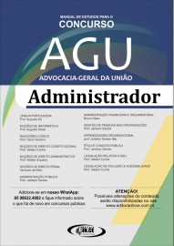AGU ADMINISTRADOR - apostila impressa/2018 