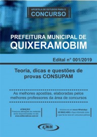 Apostila Prefeitura de Quixeramombim - Comum a Todos de Nvel Superior 2019 - Impresso