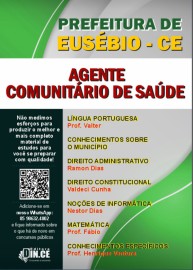 Pdf Agente comunitrio de sade(ACS) apostila Prefeitura de Eusbio 2024. Digital 