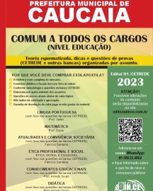 pdf  Professor COMUM A TODOS - apostila concurso prefeitura de Caucaia (PMC)2023 Teoria e questes digital