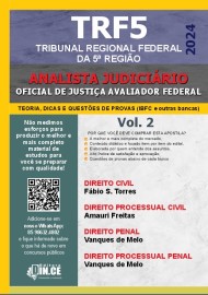  .Oficial de Justia Avaliador Federal -Apostila TRF5 - Teoria e questes IBFC 2024