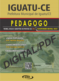 pdf PROFESSOR PEDAGOGO - Apostila Prefeitura de Iguatu CE 2021 - Digital/PDF