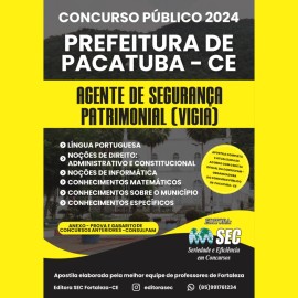 Pacatuba -Ce  Agente de Segurana Patrimonial  Vigie editora sec 