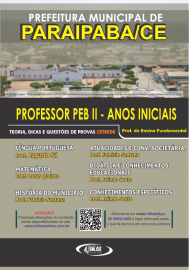 .PROFESSOR PEB II - ANOS INICIAIS - Apostila prefeitura de Paraipaba - Teoria e questes CETREDE - 2021- IMPRESSA