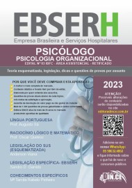 .PSICLOGO - PSICOLOGIA ORGANIZACIONAL Apostila concurso Ebserh 2023 - Impressa  apos edital 