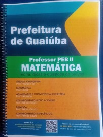 Matemtica Professor PEB II apostila concurso prefeitura de Guaiba (PMG) Teoria e questes 2023 