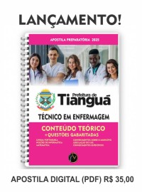 Pdf Apostila preparatria Prefeitura de  Tiangu  Tcnico de enfermagem digital 