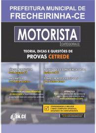 Apostila Motorista Categoria D - Prefeitura de Frecheirinha-Ce -2020