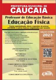 pdf Educao Fsica Professor PEB II - apostila prefeitura de Caucaia (PMC) Teoria e questes 2023 DIGITAL