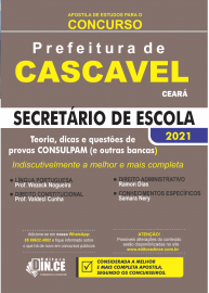 Apostilas SECRETRIO DE ESCOLA- Prefeitura de Cascavel 2021 - Impressa