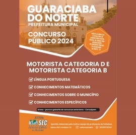 Guaraciaba do Norte-CE. Motorista Cat B e D 