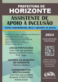pdf Assistente de apoio  incluso - apostila Prefeitura de Horizonte - Teoria e questes CONSULPAM 2023 Digital