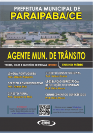 .AGENTE MUNICIPAL DE TRNSITO - Apostilas prefeitura de Paraipaba - Teoria e questes CONSULPAM- 2021- IMPRESSA R