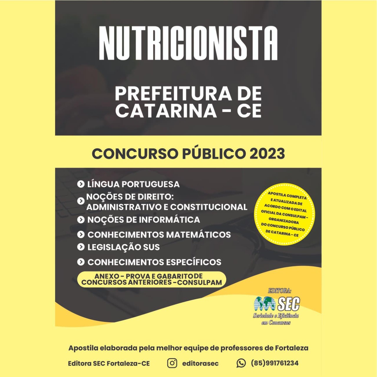 CATARINACE 2023 Nutricionista Banca do Toni Concursos Públicos