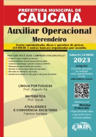 PDF .Merendeiro -Auxiliar Operacional - apostila prefeitura de Caucaia (PMCa) Teoria e questes 2023 Digital