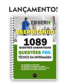 Pdf  1089 questes gabaritadas para Ebserh Tcnico de Enfermagem edio 2025.  Digital 