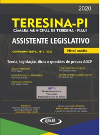 Apostila ASSISTENTE LEGISLATIVO CMT Cmara Municipal de Teresina Piau - Teoria e questes AOCP - impressa